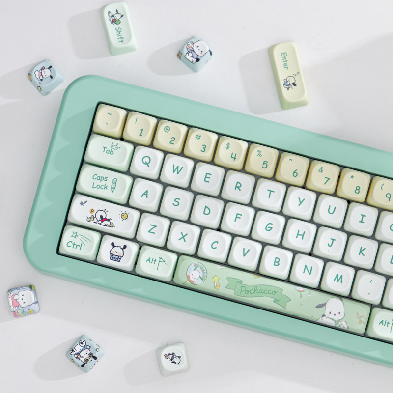 Gmk cute dog 148 key pbt keycaps dye sublimation moa profile cho bàn phím cơ keycap thích ứng cá tính dễ thương 61/68