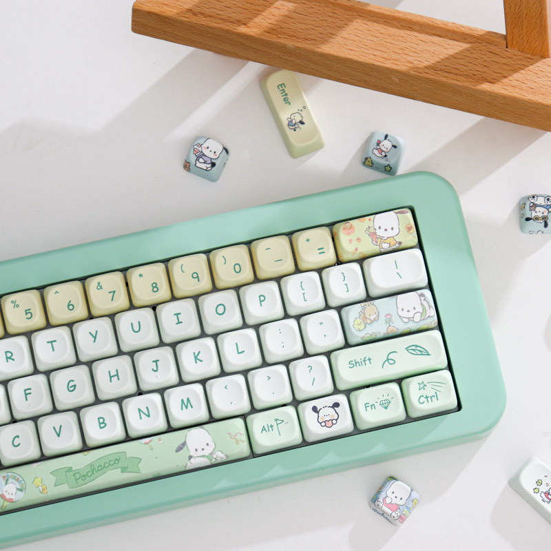 Gmk cute dog 148 key pbt keycaps dye sublimation moa profile cho bàn phím cơ keycap thích ứng cá tính dễ thương 61/68