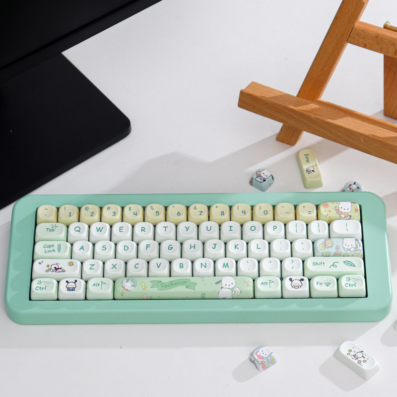 Gmk cute dog 148 key pbt keycaps dye sublimation moa profile cho bàn phím cơ keycap thích ứng cá tính dễ thương 61/68