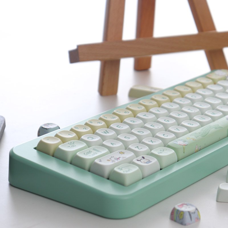 Gmk cute dog 148 key pbt keycaps dye sublimation moa profile cho bàn phím cơ keycap thích ứng cá tính dễ thương 61/68