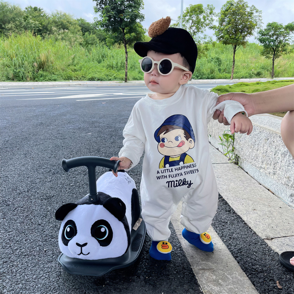 Bộ Áo Liền Quần Dài Tay Thời Trang Mùa Thu Cho Bé