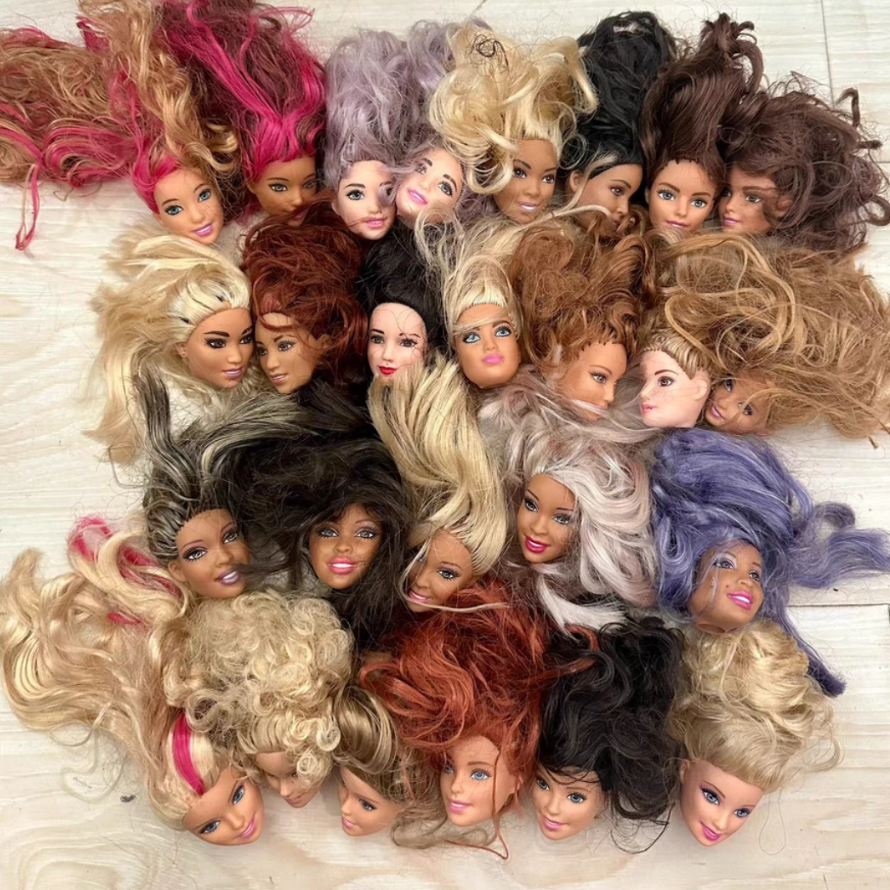 Ngẫu nhiên 5 cái đầu búp bê barbie cho búp bê barbie phụ kiện đồ chơi