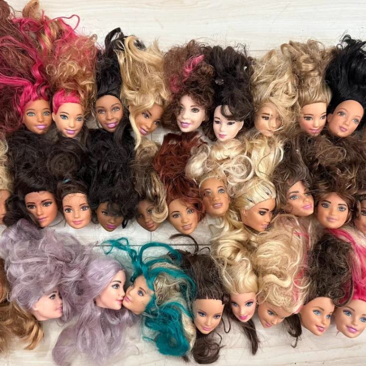 Ngẫu nhiên 5 cái đầu búp bê barbie cho búp bê barbie phụ kiện đồ chơi