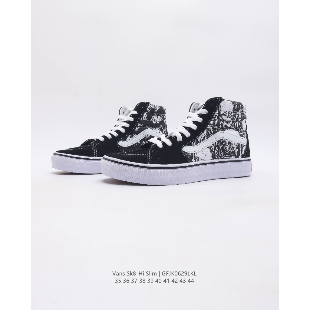 Vans vans classic series sk8-hi high-top giày vải thể thao thông thường giày thể thao cặp đôi giày thời trang retro nam nữ giày
