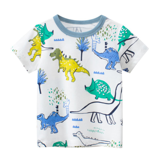 Áo Thun cotton Tay Ngắn In Hình Thời Trang Mùa Hè 2023 Dành Cho Bé Trai