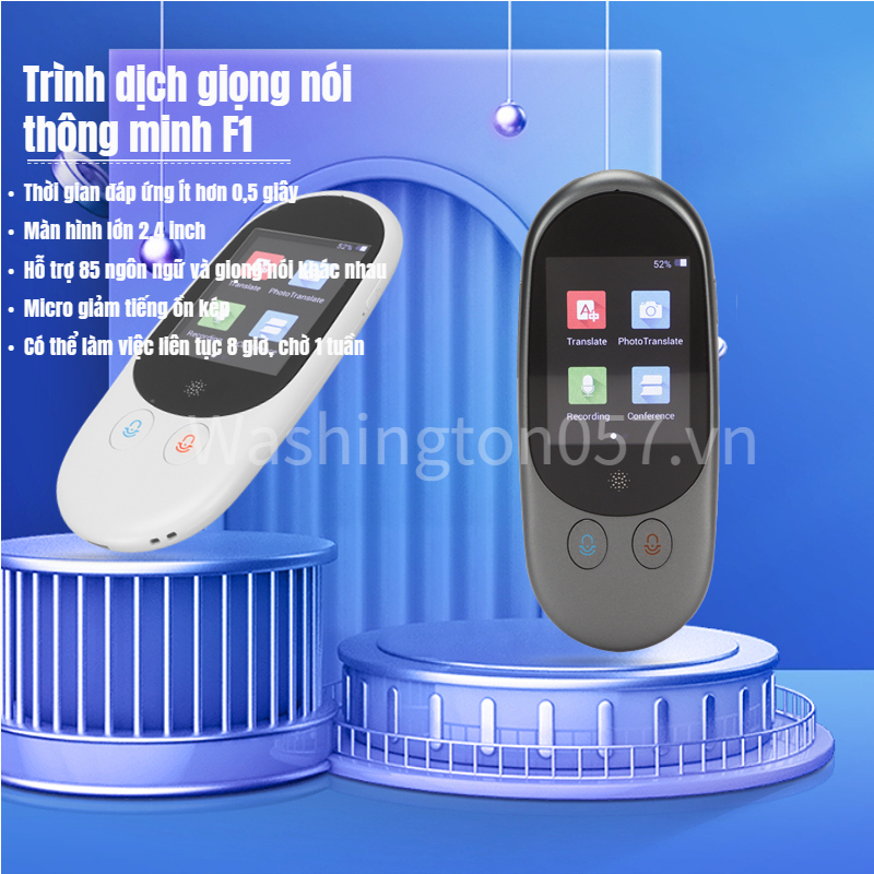 Có thể bán buôn Thiết bị phiên dịch ngôn ngữ Màn hình cảm ứng 2.4in Thời gian thực Dịch hai chiều Trình giọng nói thông minh di động Washington057 Hàng giao ngay