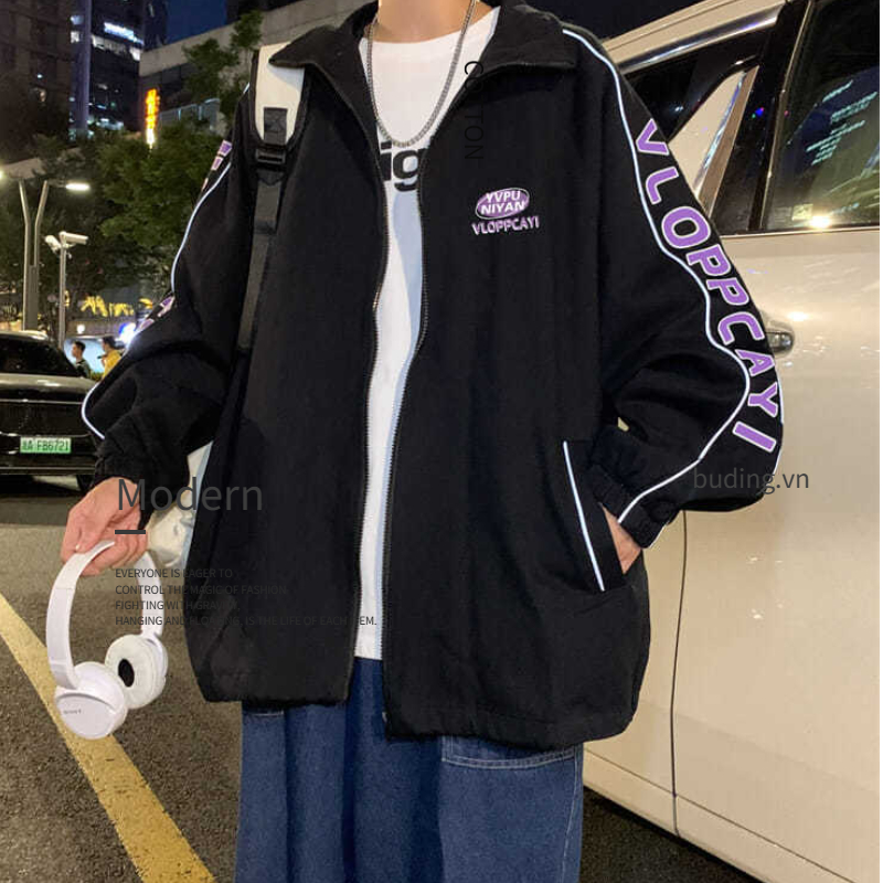 Áo khoác nam form rộng vải dù cao cấp áo bomber thời trang Hàn Quốc dáng Unisex nam nữ bigsize gió 2 lớp top Jacket