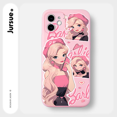 Ốp lưng JURSUE mềm hoạt hình dễ thương đẹp cho iPhone 15 14 13 12 11 Pro Max SE 2020 X XR XS 8 7 ip 6S 6 Plus kute Y3971