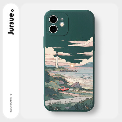 Ốp lưng JURSUE mềm chống bẩn hình độc lạ đơn giản cho iPhone 17 16 15 14 13 12 11 Pro Max SE 2020 X XR XS ip 8 7 Plus Y3969
