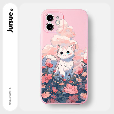 Ốp lưng JURSUE mềm hoạt hình dễ thương đẹp cho iPhone 15 14 13 12 11 Pro Max SE 2020 X XR XS 8 7 ip 6S 6 Plus kute Y3963