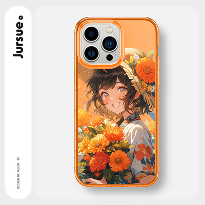 Ốp lưng JURSUE mềm chống sốc hoạt hình dễ thương đẹp độc lạ cho iPhone 16 15 14 13 12 11 Pro Max SE 2020 X XR XS ip 8 7 Y3973