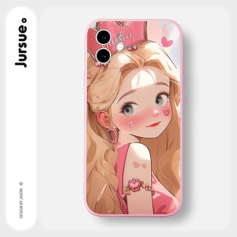 Ốp lưng JURSUE mềm hoạt hình dễ thương đẹp cho iPhone 15 14 13 12 11 Pro Max SE 2020 X XR XS 8 7 ip 6S 6 Plus kute Y3966