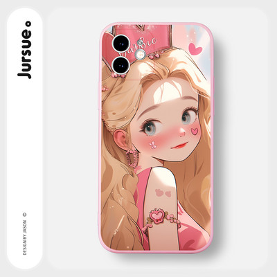 Ốp lưng JURSUE mềm hoạt hình dễ thương đẹp cho iPhone 15 14 13 12 11 Pro Max SE 2020 X XR XS 8 7 ip 6S 6 Plus kute Y3966