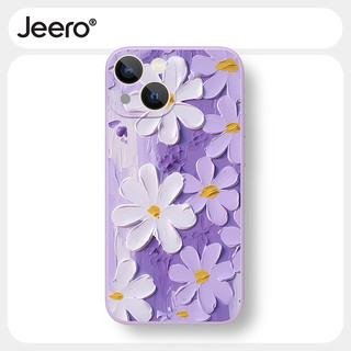 Ốp lưng JEERO mềm chống sốc dễ thương đẹp độc lạ hoa màu Cho iPhone 15 14 13 12 11 Pro Max SE 2020 X XR XS 8 7 ip 6S 6 Plus kute HFF3480