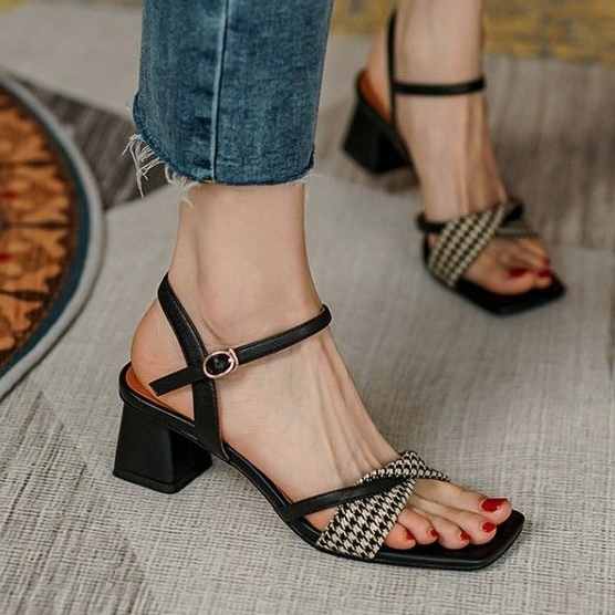 HONGXINJIE giày nữ giày cao gót nữ 2023NEW Phong cách thời trang rực rỡ 071505
