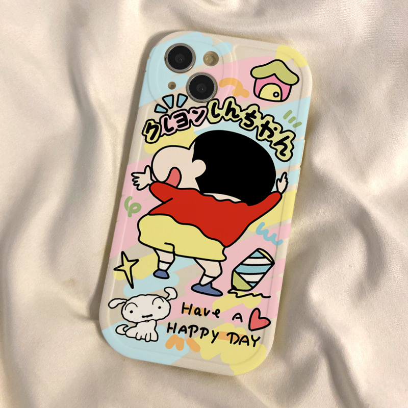 Ốp Điện Thoại Silicon In Hình Cậu Bé Bút Chì shin chan Cho iphone 6s 11 14promax 13 127 8plus x xr xsmax se 14plus 13pro silicone