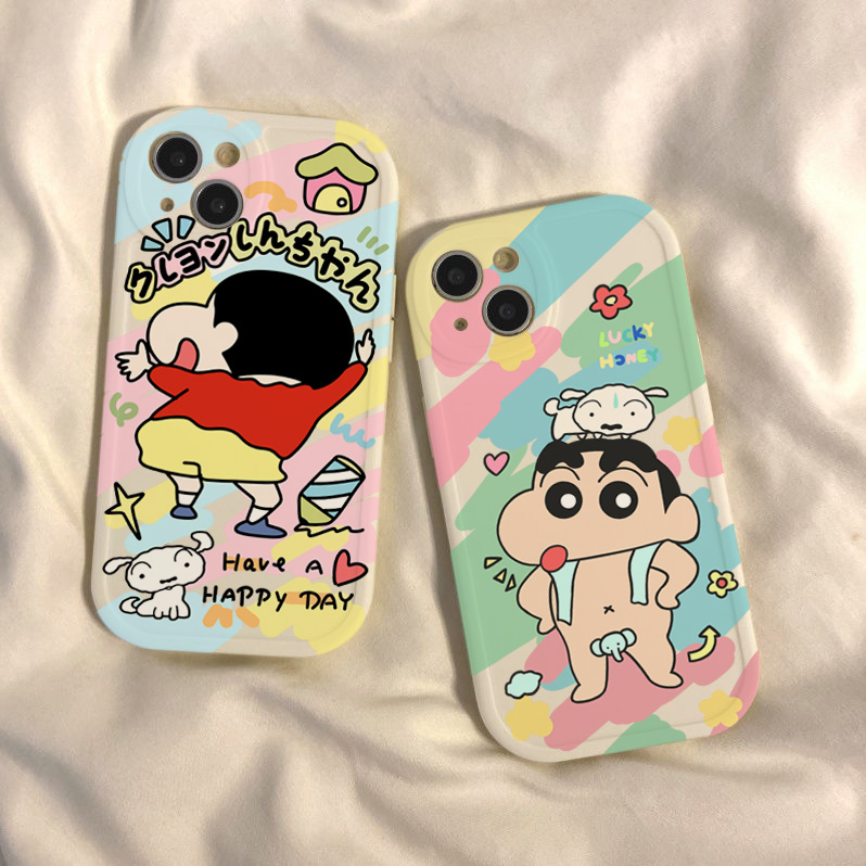 Ốp Điện Thoại Silicon In Hình Cậu Bé Bút Chì shin chan Cho iphone 6s 11 14promax 13 127 8plus x xr xsmax se 14plus 13pro silicone