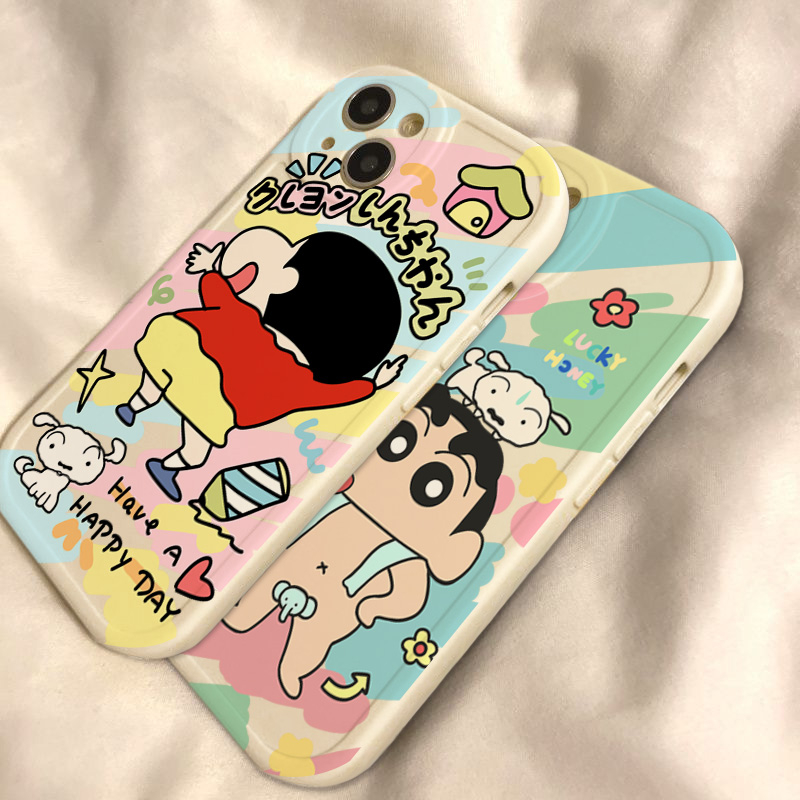 Ốp Điện Thoại Silicon In Hình Cậu Bé Bút Chì shin chan Cho iphone 6s 11 14promax 13 127 8plus x xr xsmax se 14plus 13pro silicone