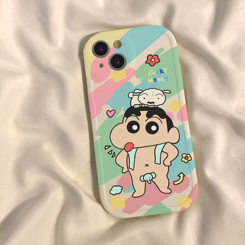 Ốp Điện Thoại Silicon In Hình Cậu Bé Bút Chì shin chan Cho iphone 6s 11 14promax 13 127 8plus x xr xsmax se 14plus 13pro silicone