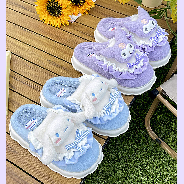 Kulomi dép bông nữ mùa đông trong nhà hoạt hình dễ thương dép sanrio