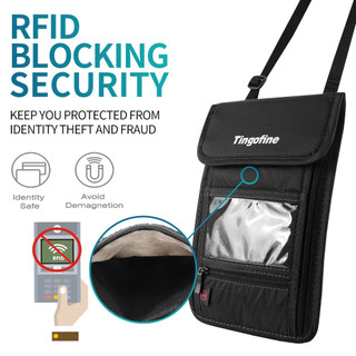 Portable halter neck wear-resist passport bag rfid travel storage túi đeo chéo treo vai túi đựng tài liệu chống thấm nước đa chức năng