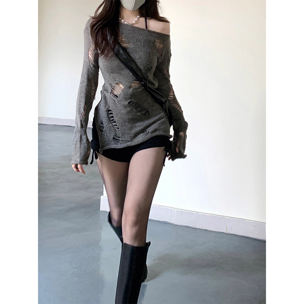 KIKONEY SHOP Áo Len croptop áo tingoan áo nữ kiểu 2023 New Style A21K0H2 null