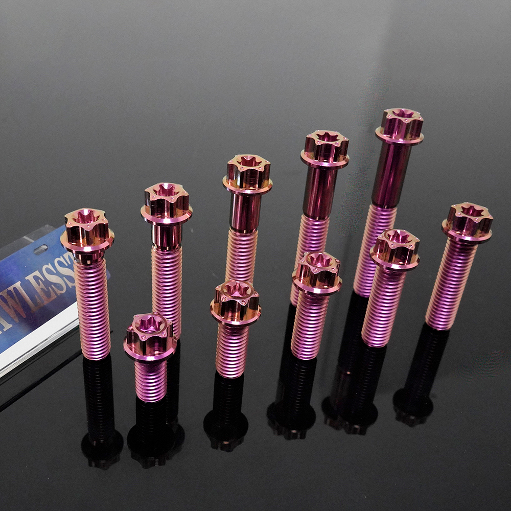 Flawless-ti swingarm ống xả phía sau bộ hấp thụ giảm chấn sterring stem brake caliper bolts m10x20-65mm 1,25 pitch forza 300 350 pcx 160 nmax 155 xmax 300