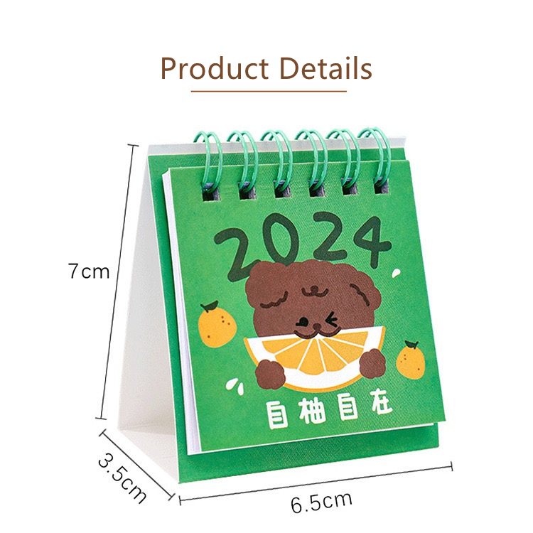 Lịch để bàn mini năm 2023-2024 Lịch bỏ túi cầm tay cute dễ thương Lizamo