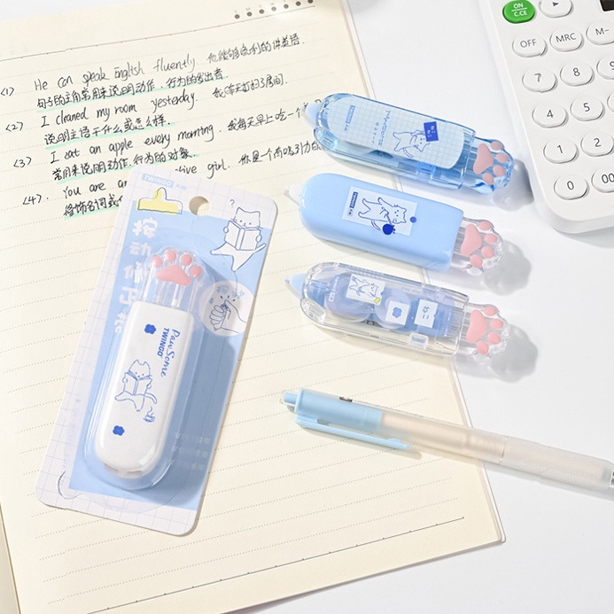 Bút xóa kéo thiết kế hình bàn chân mèo dễ thương tiện dụng văn phòng phẩm đồ dùng học sinh Văn phòng phẩm quà  phần thưởng
