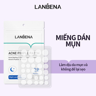Set 28 Miếng Dán Hỗ Trợ Giảm Mụn Ban Đêm Lanbena Cao Cấp