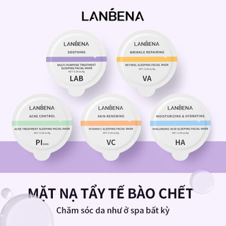 Mặt nạ ngủ dưỡng ẩm trắng da Lanbena 8g Làm dịu da/ Trị mụn/ Tái tạo da/ Sửa chữa nếp nhăn/ Dưỡng ẩm cho da Mặt nạ
