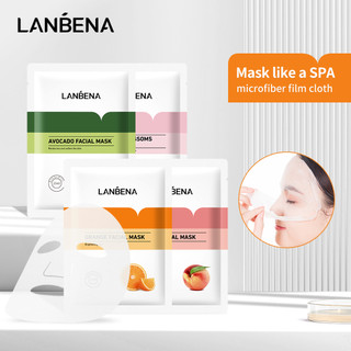 Mặt nạ LANBENA 25ml chiết xuất thực vật dưỡng ẩm loại bỏ mụn đầu đen mờ vết nám trắng da chống lão hóa