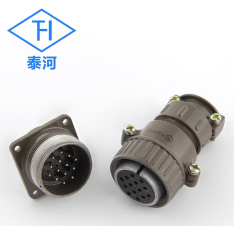 Aviation plug socket P32J4Q male and female set