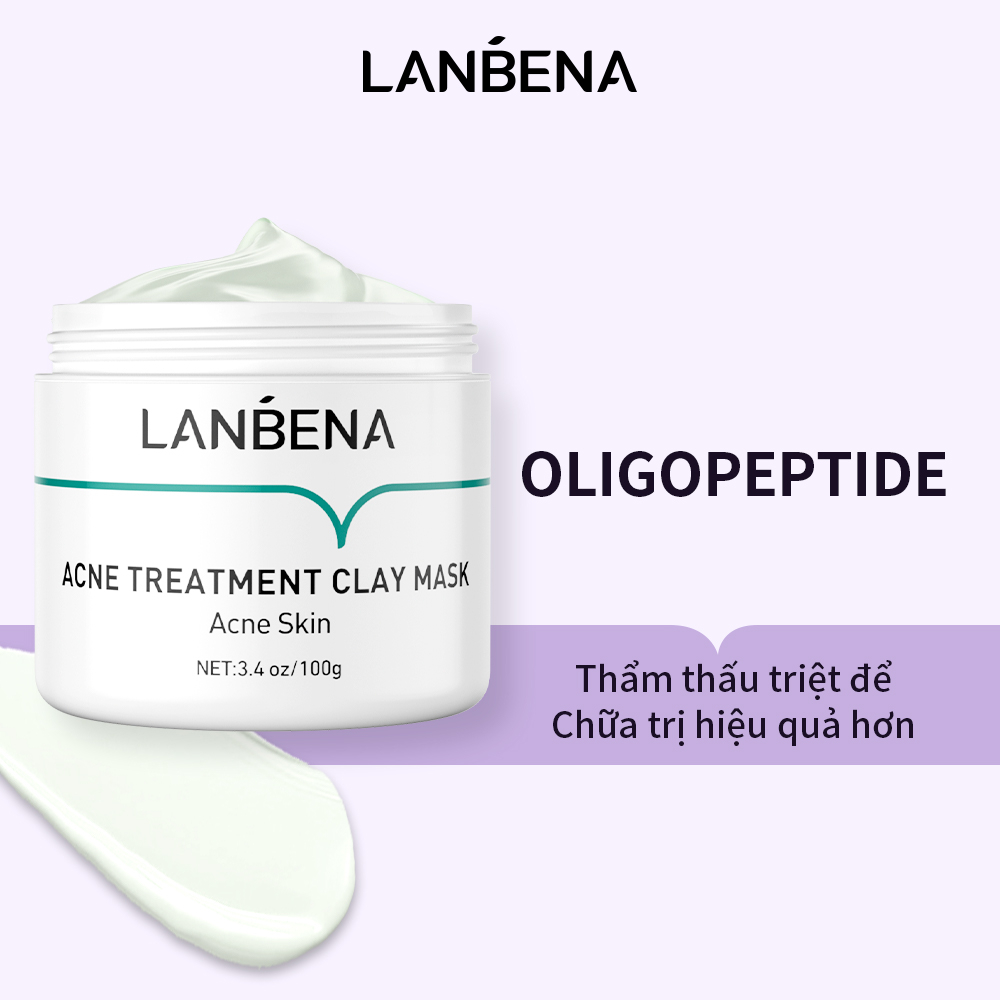 Mặt nạ đất sét Lanbena làm sạch sâu và cải thiện tình trạng mụn hiệu quả 100g