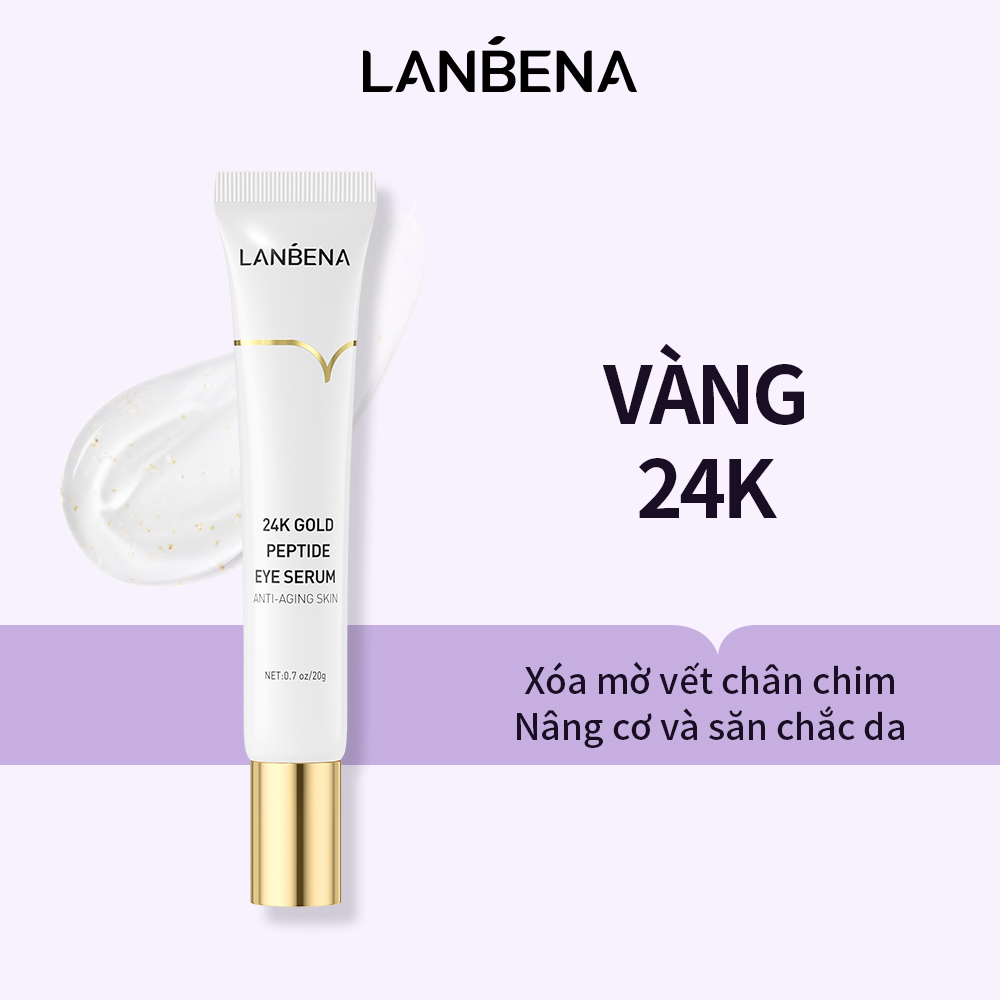 Tinh chất dưỡng mắt Lanbena vàng 24K chống nếp nhăn và quầng thâm mắt 20ml