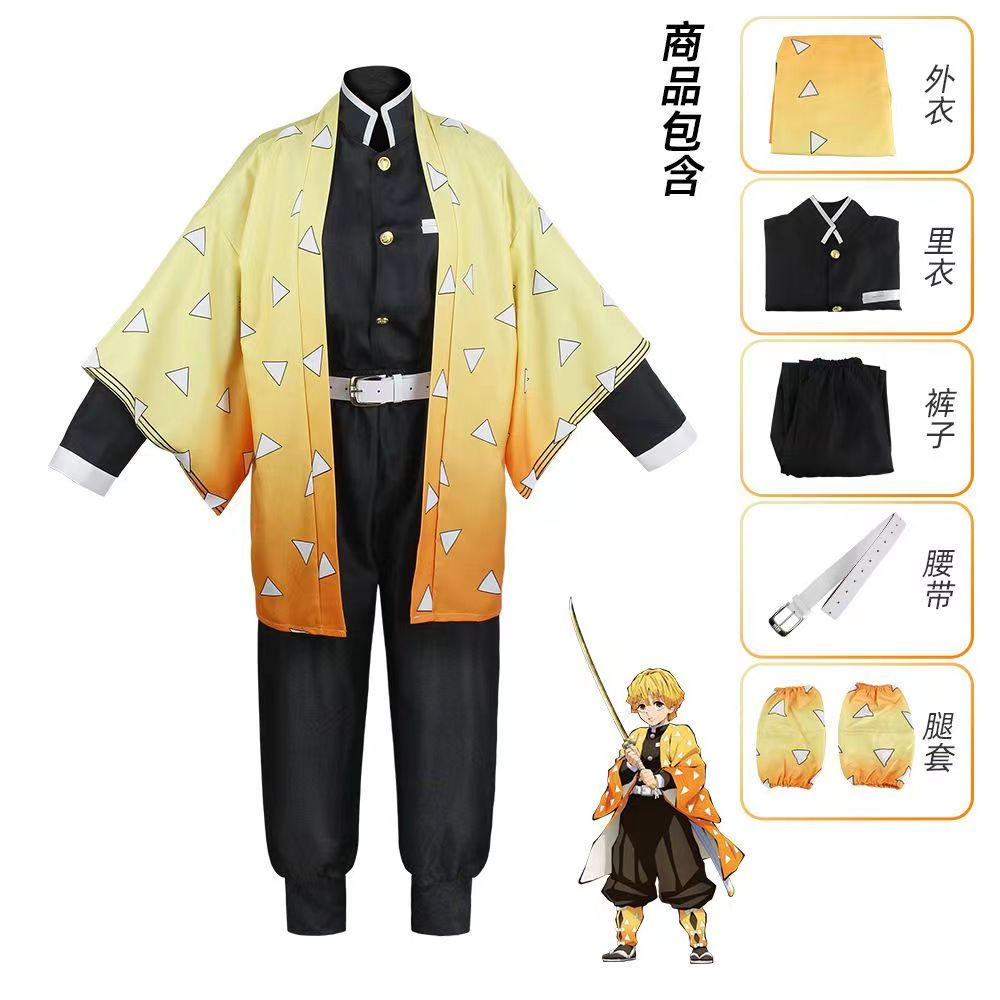 Demon Slayer Cosplay Costume Kimetsu no Yaiba Nezuko Tanjirou Agatsuma Zenitsu Giyuu Shinobu Rengoku  Men Women clothing cos Uniform wig Halloween