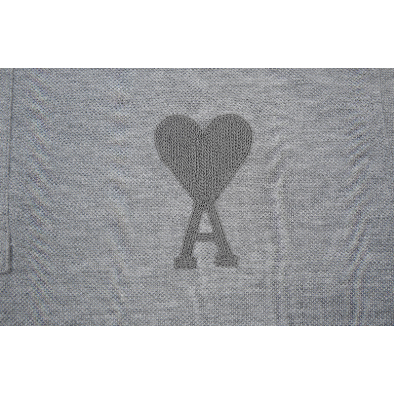 AMI POLO Áo thun nam nữ ngắn tay ngắn tay ngụy trang cổ tròn mới