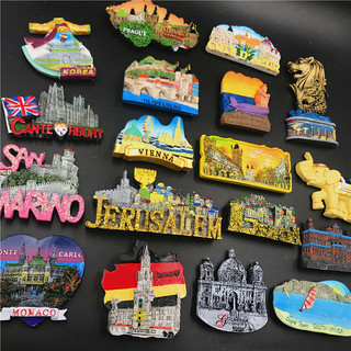Nam châm tủ lạnh lưu niệm thái lan hàn quốc pháp đức nam phi monaco bồ đào nha cộng hòa séc israel nhựa từ tính dán tủ lạnh