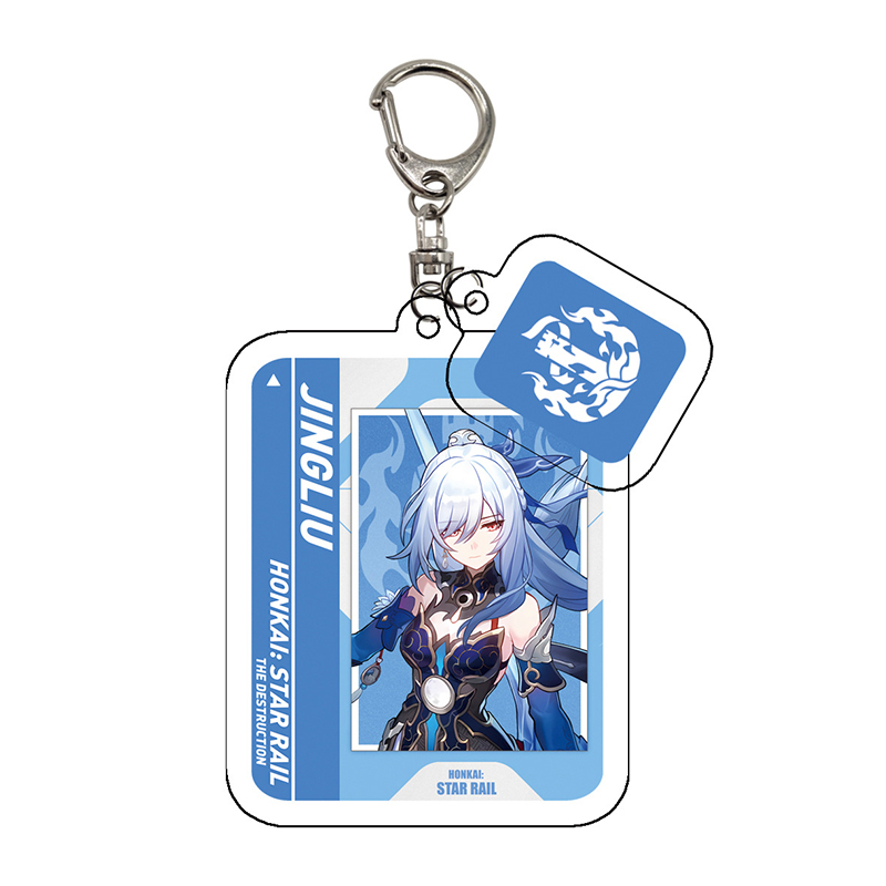 Trò chơi honkai: star rail keychain imbibitor lunae jingliu2 trong 1 mặt dây chuyền acrylic