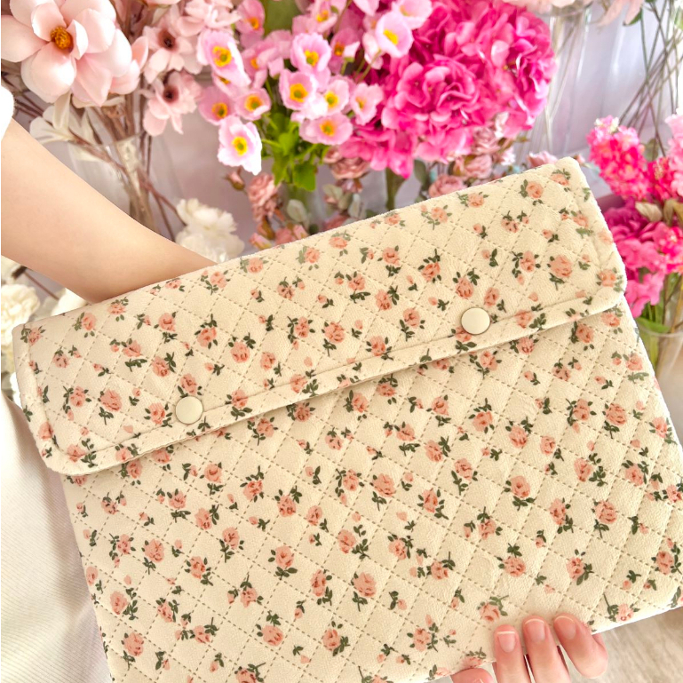 Túi đựng máy tính xách tay phong cách hàn quốc in hoa 13/14 inch bao đựng máy tính xách tay chống sốc