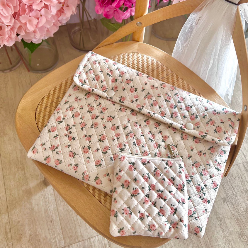 Túi đựng máy tính xách tay phong cách hàn quốc in hoa 13/14 inch bao đựng máy tính xách tay chống sốc