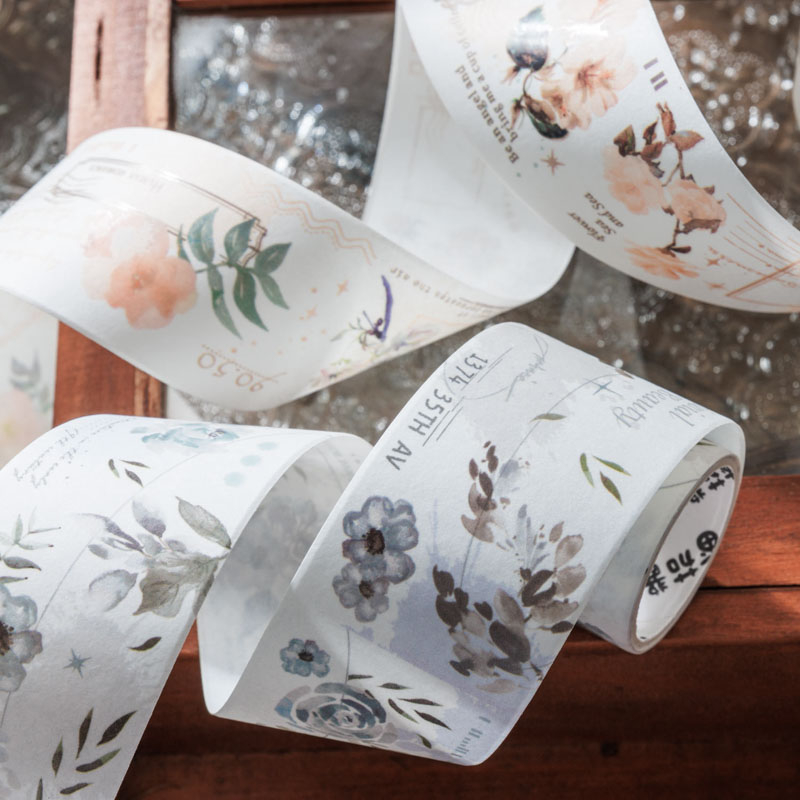 Mr. Paper  200cm/cuộn Washi băng Nhà thơ vui vẻ Cây và hoa Những hình ảnh ghép bằng tay sáng tạo DIY hình ảnh Cái cốc Thẻ văn phòng phẩm Trang trí băng