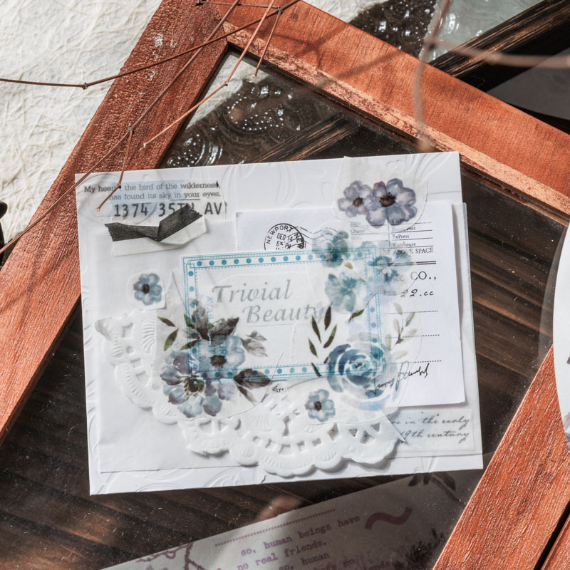 Mr. Paper  200cm/cuộn Washi băng Nhà thơ vui vẻ Cây và hoa Những hình ảnh ghép bằng tay sáng tạo DIY hình ảnh Cái cốc Thẻ văn phòng phẩm Trang trí băng