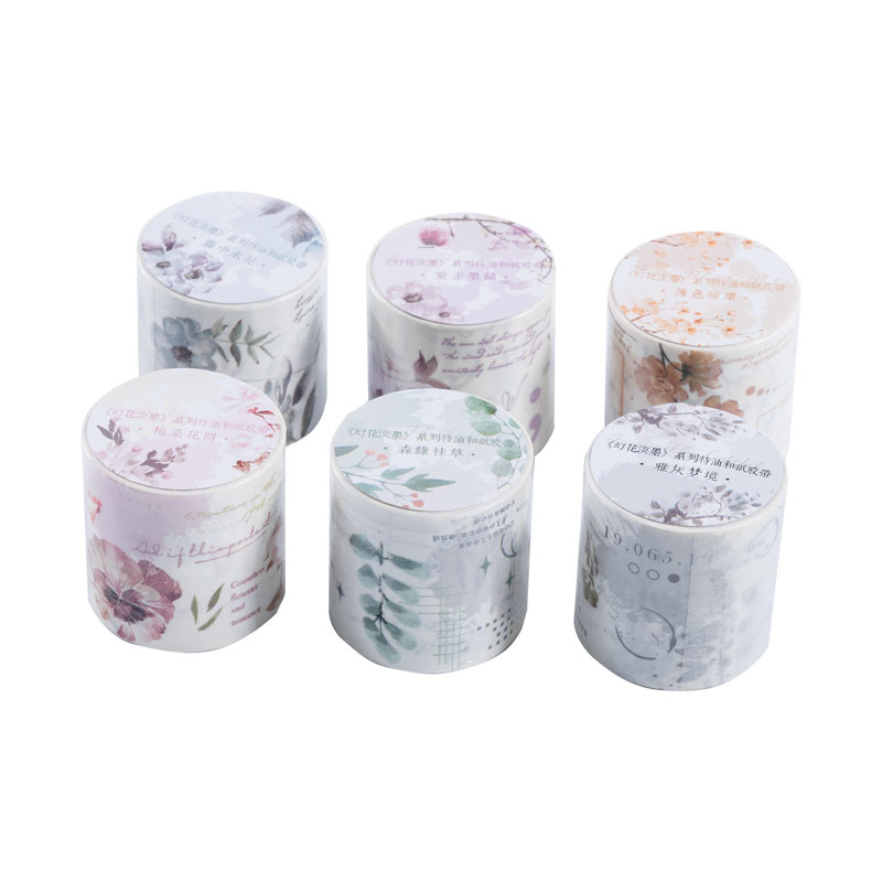 Mr. Paper  200cm/cuộn Washi băng Nhà thơ vui vẻ Cây và hoa Những hình ảnh ghép bằng tay sáng tạo DIY hình ảnh Cái cốc Thẻ văn phòng phẩm Trang trí băng