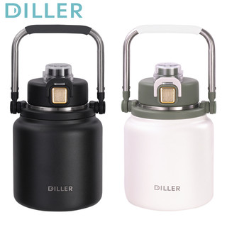 Diller tumbler thermos mug spout and straw sus316 thép không gỉ cách nhiệt chân không du lịch cốc cà phê bình nước cho ngoài trời 1200ml mlh9116