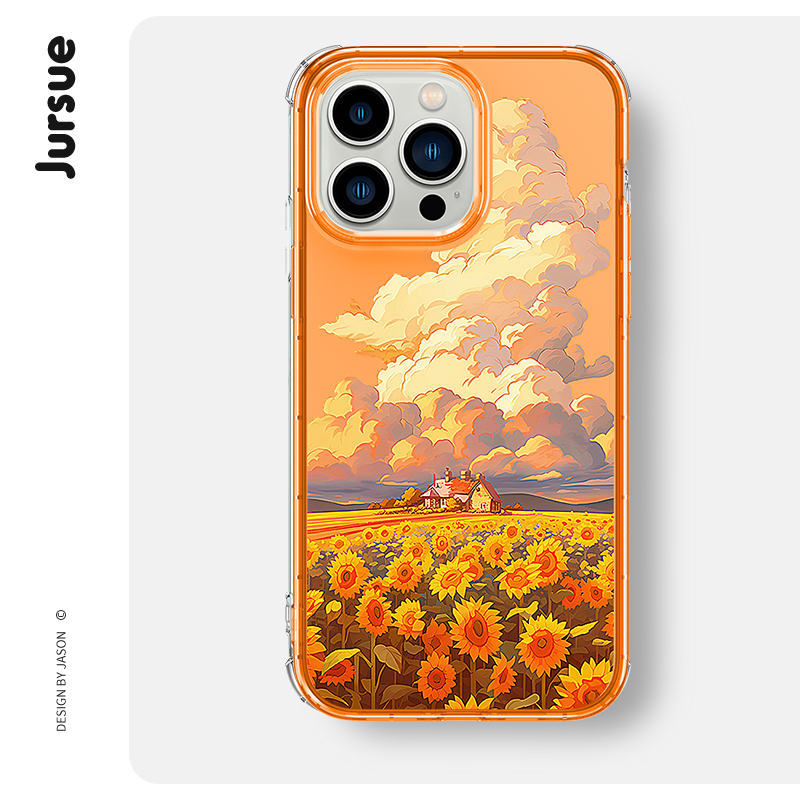 Ốp lưng JURSUE dễ thương đẹp hoa đơn giản cho iPhone Case 15 14 13 12 11 Pro Max SE 2020 X XR XS 8 7 ip 6S 6 Plus XYH2039