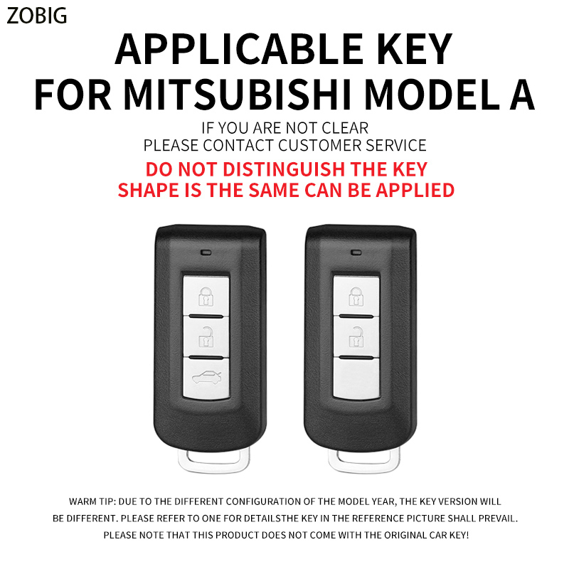 Zobig racing style abs key fob cover cho mitsubishi car key case shell with keychain fit for mitsubishi xpander triton pajero sport mirage strada outlander eclipse cross asx mirage