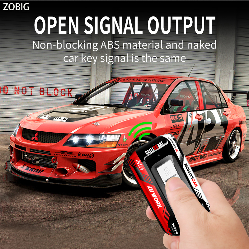 Zobig racing style abs key fob cover cho mitsubishi car key case shell with keychain fit for mitsubishi xpander triton pajero sport mirage strada outlander eclipse cross asx mirage
