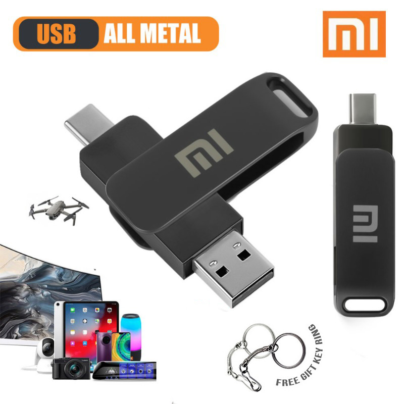 Xiaomi metal 2-in-1 type-c bộ nhớ usb 3.0 máy tính di động mục đích kép giao diện kép ổ đĩa flash di động
