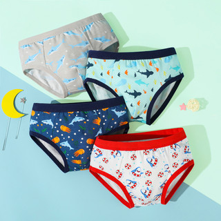 Bộ 4 Quần Lót cotton Mềm Mại In Họa Tiết Dễ Thương Cho Bé Trai